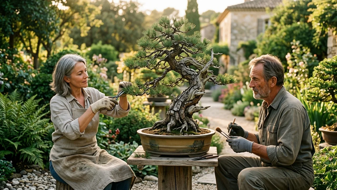 Travaux de taille et de préservation arborée au BONSAI-CLUB MONTPELLIER
